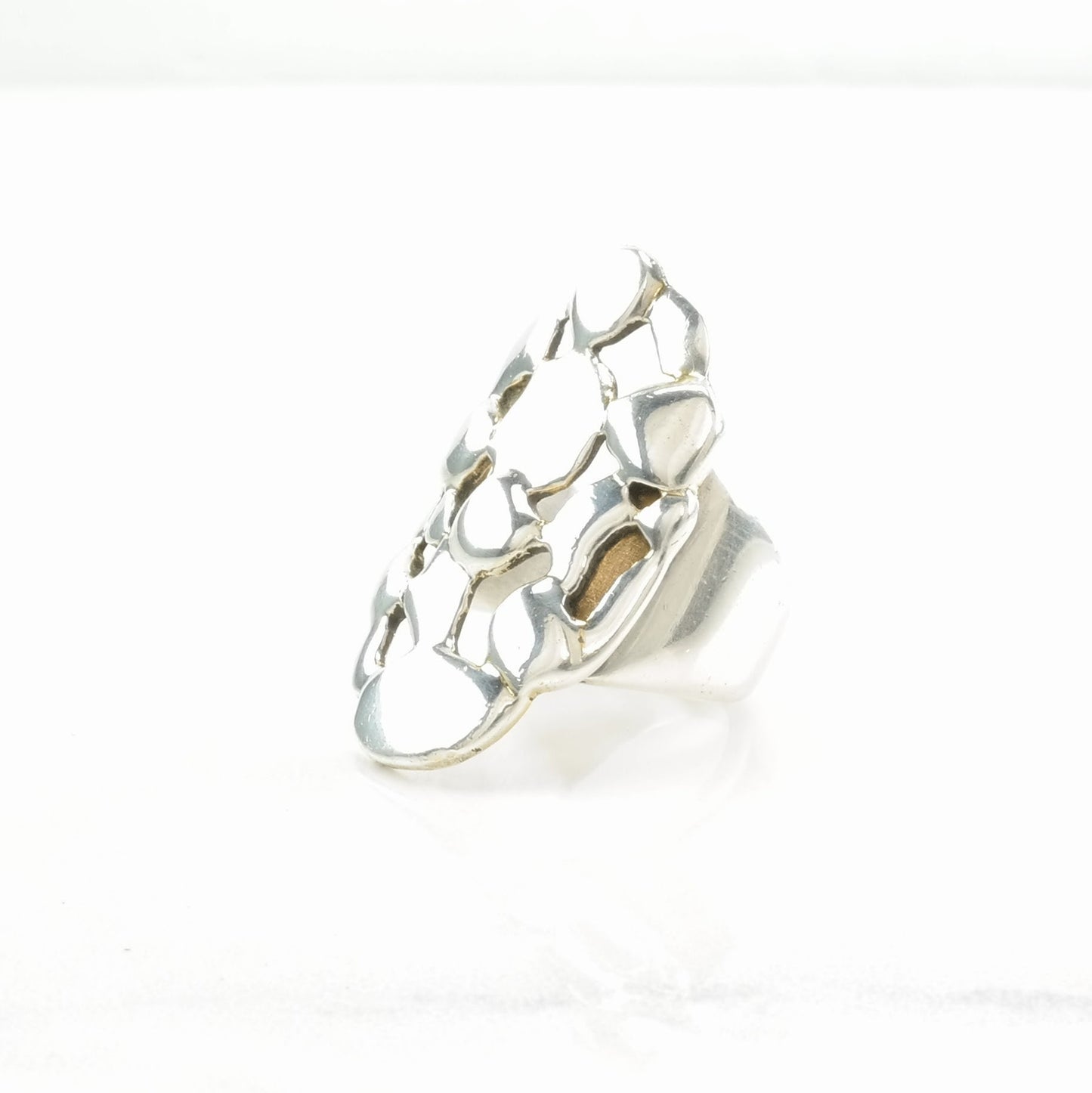 Sterling Silver Ring Abstract Bubbles Size 7