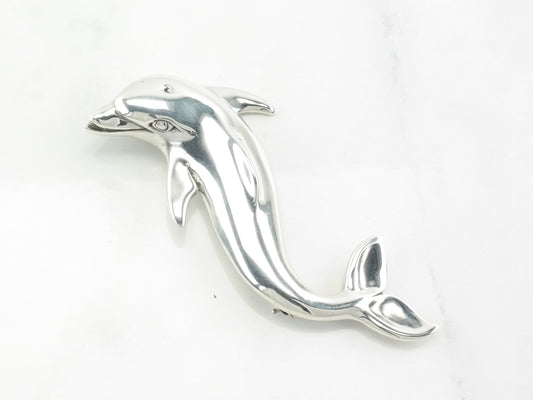 Kabana Sterling Silver Brooch Dolphin Large