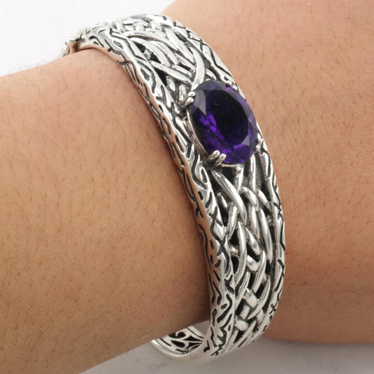 Effy Purple Amethyst, Sterling Silver Bangle Bracelet