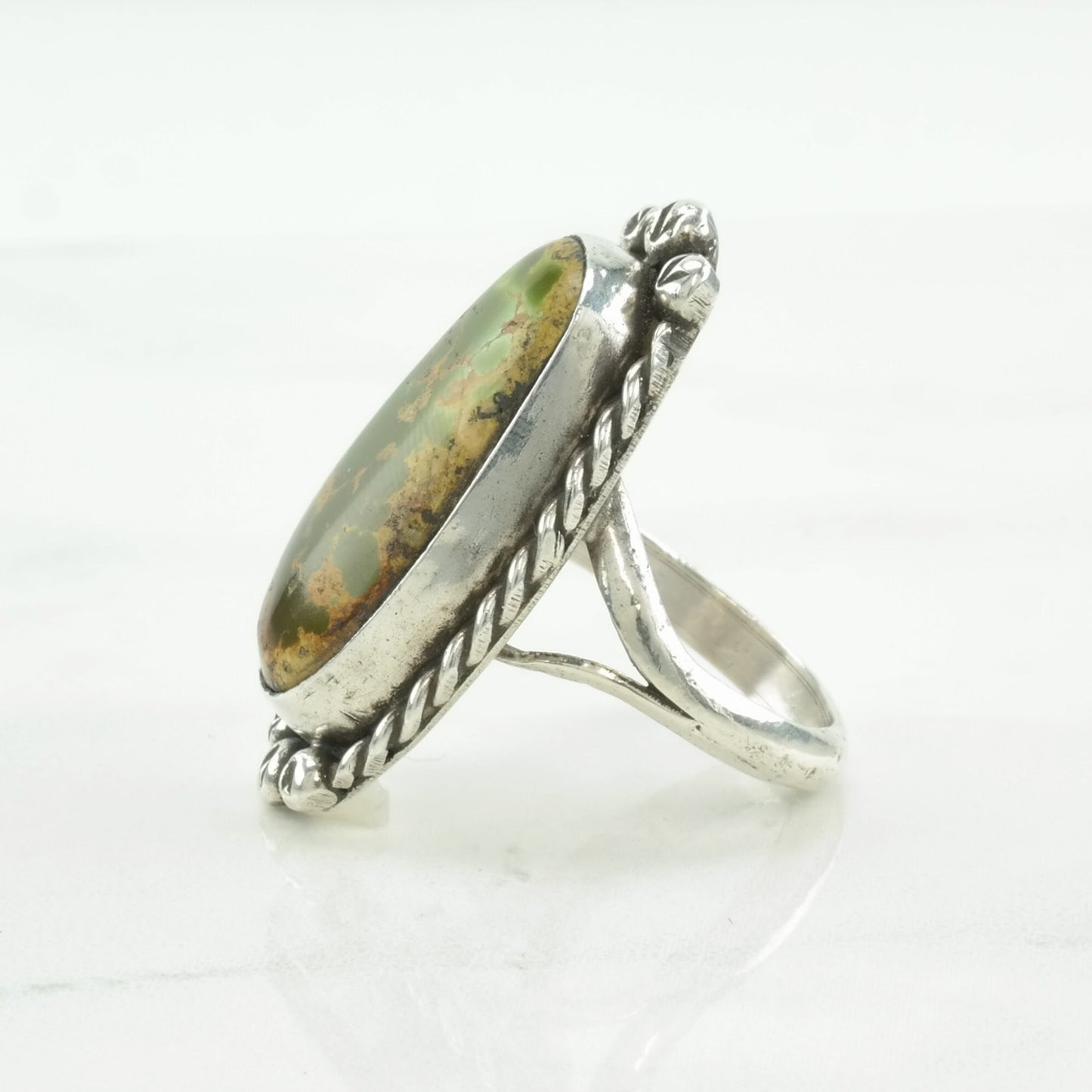 Native American Silver Ring Turquoise Sterling Size 8