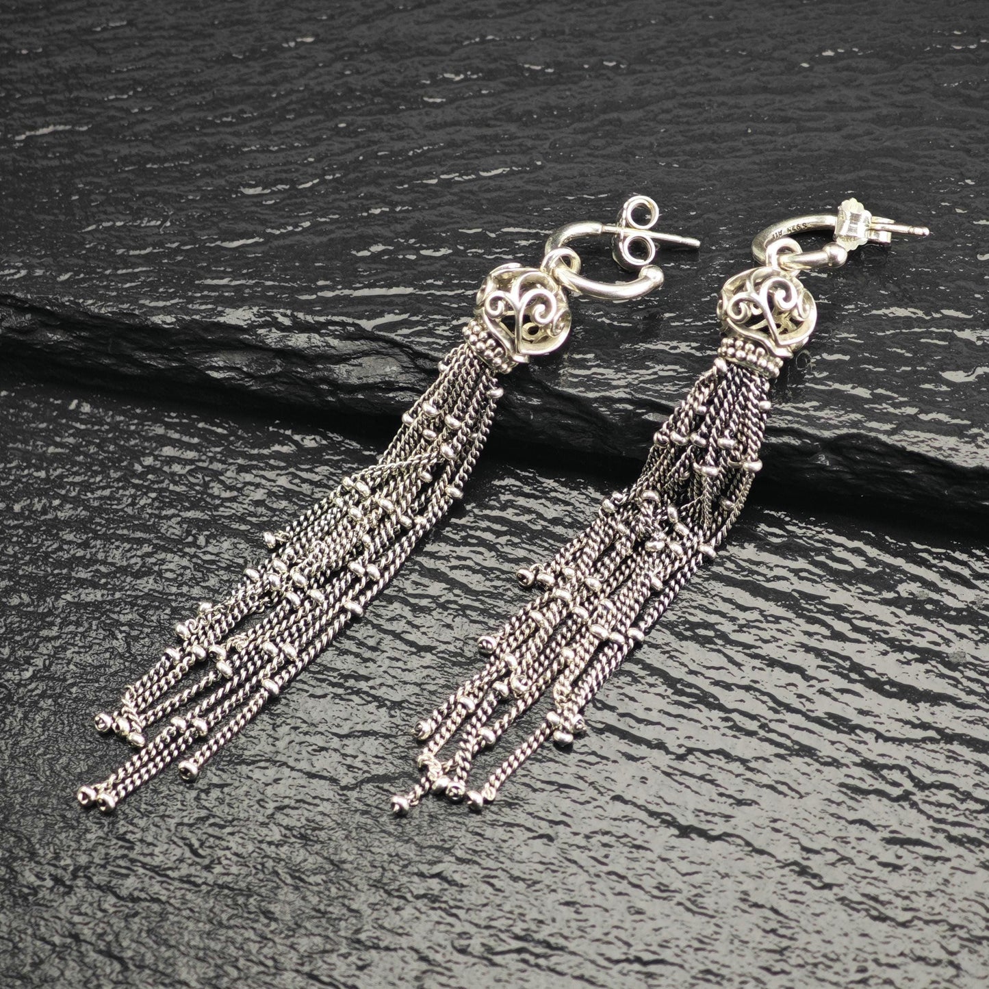 Vintage Pandora Stud/Dangle Sterling Silver Earrings ER3174