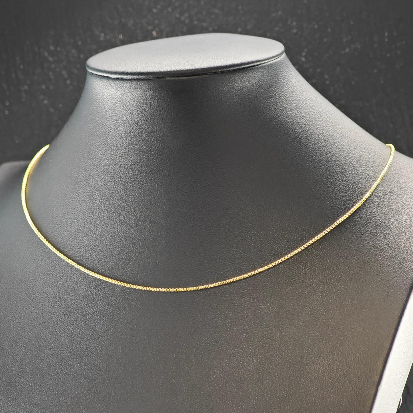 Sterling Silver Gold Plated Box Chain Necklace 30" N2638