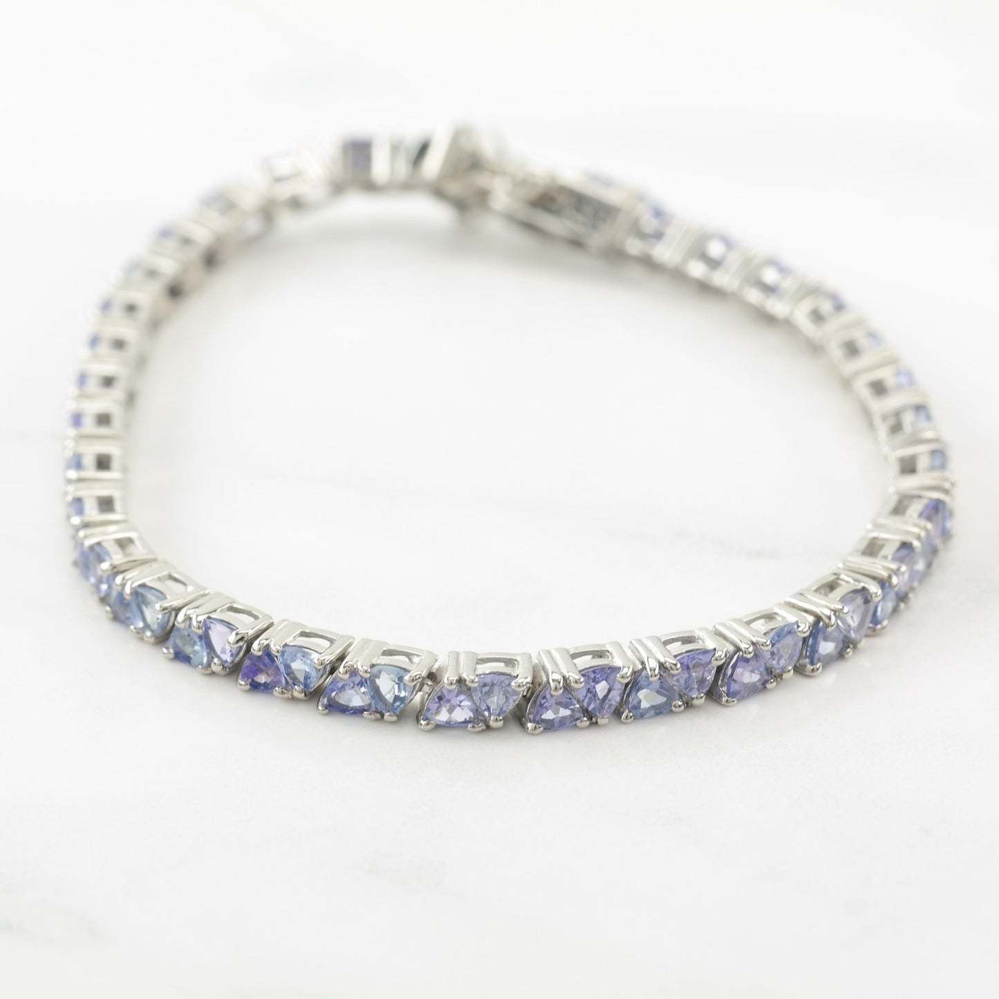 Choice Tanzanite Triangular or Oval Sterling Silver Bracelet