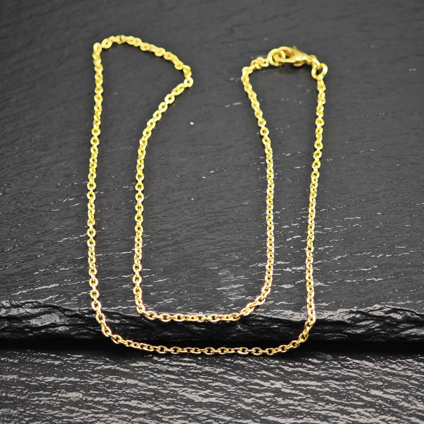 Gold Plated Link Chain Sterling Silver Necklace N2759