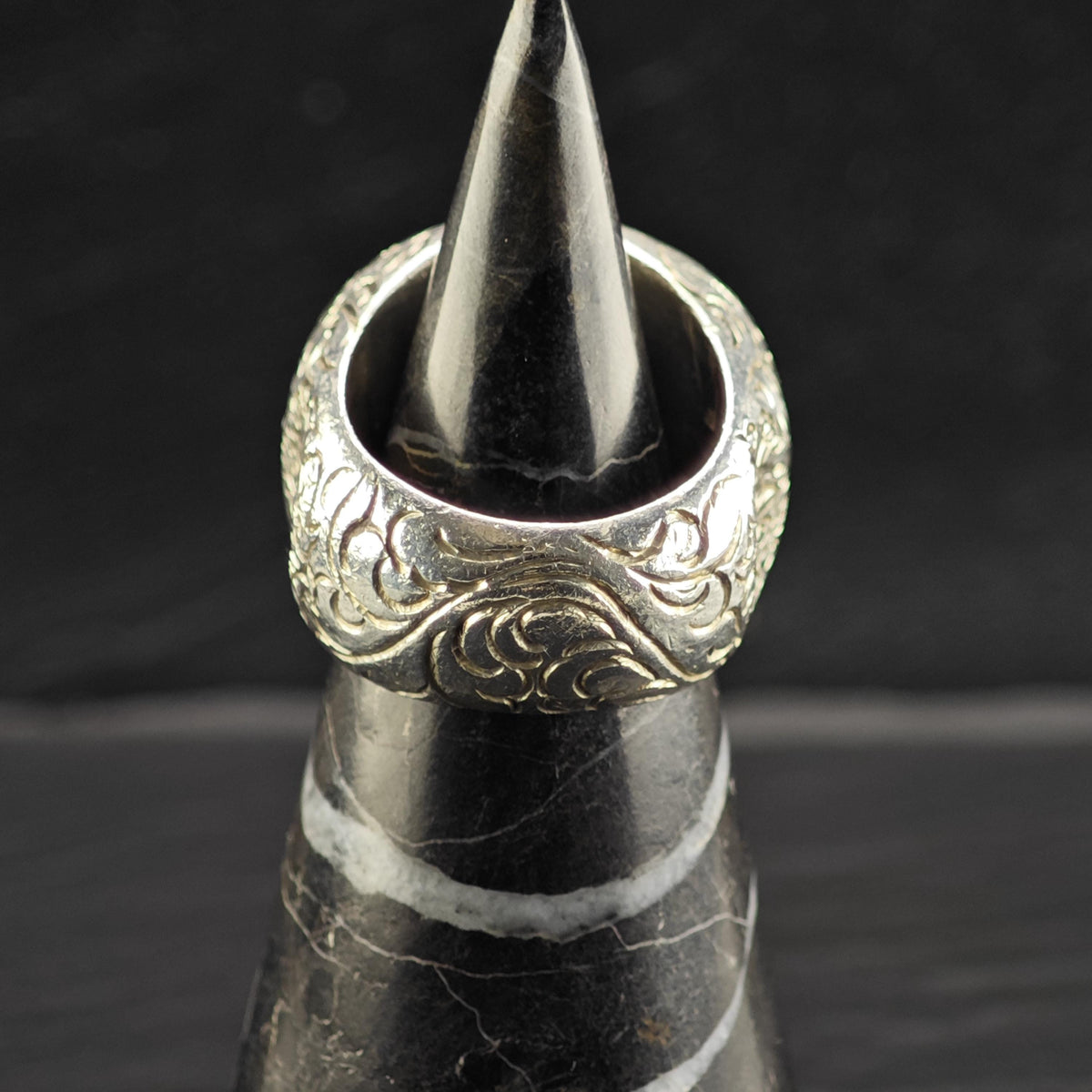 Heavy Koi Fish Sterling Silver Ring Sz 8 1/4 R6877