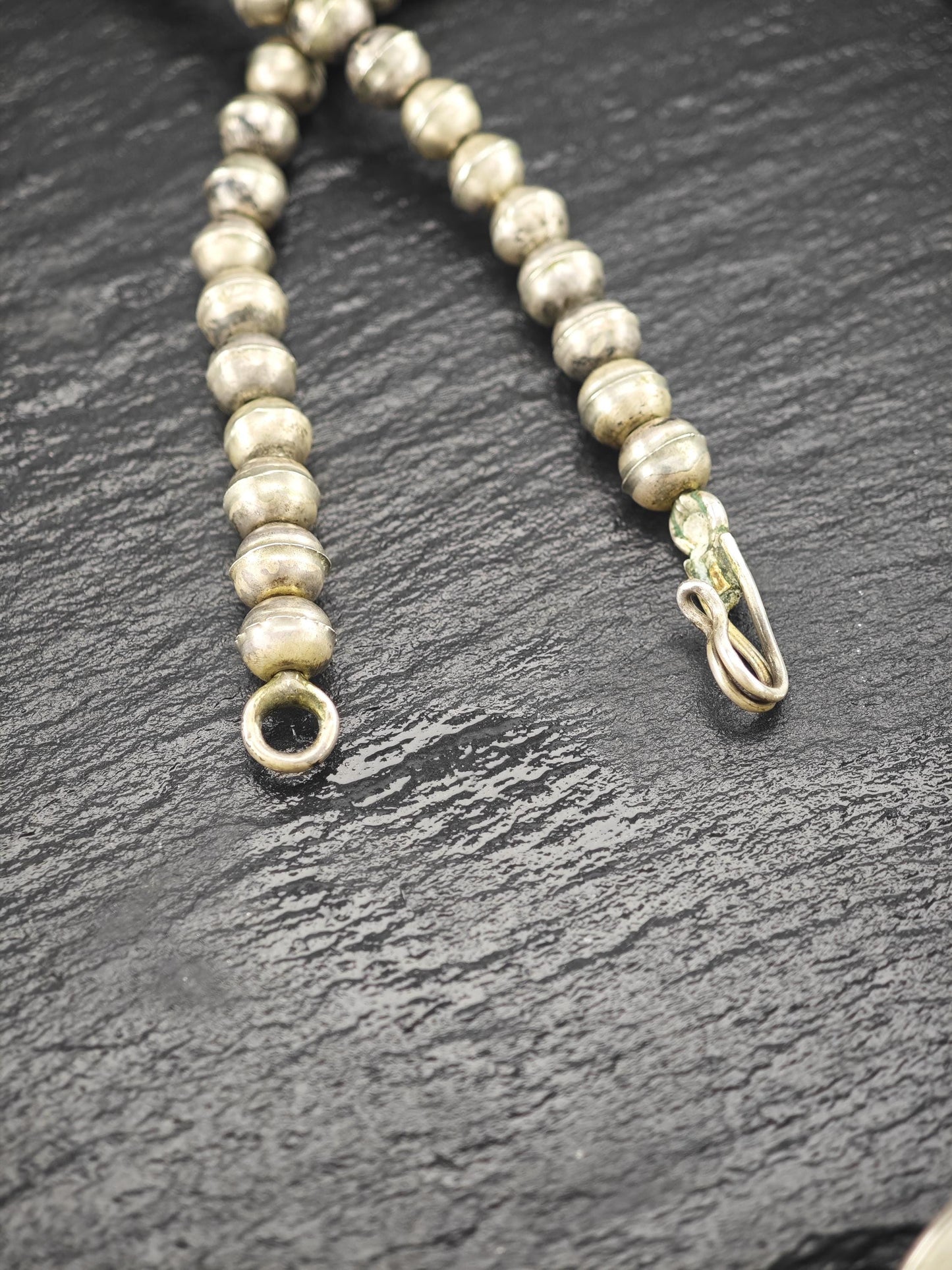 Native American Overlay, Man In Maze Squash Blossom Necklace Sterling Silver