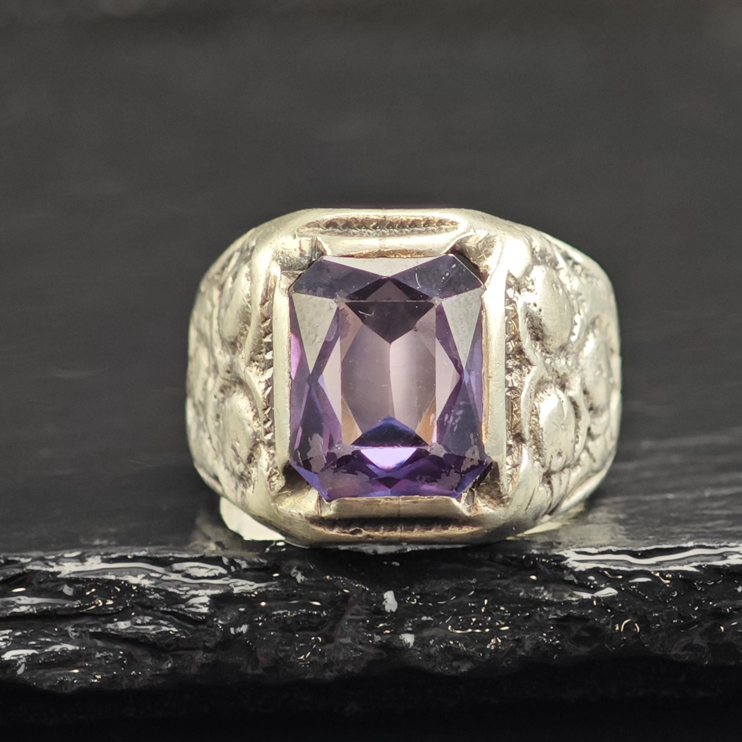 Color Change Corundum Sterling Silver Ring Sz 8 1/2 R6588