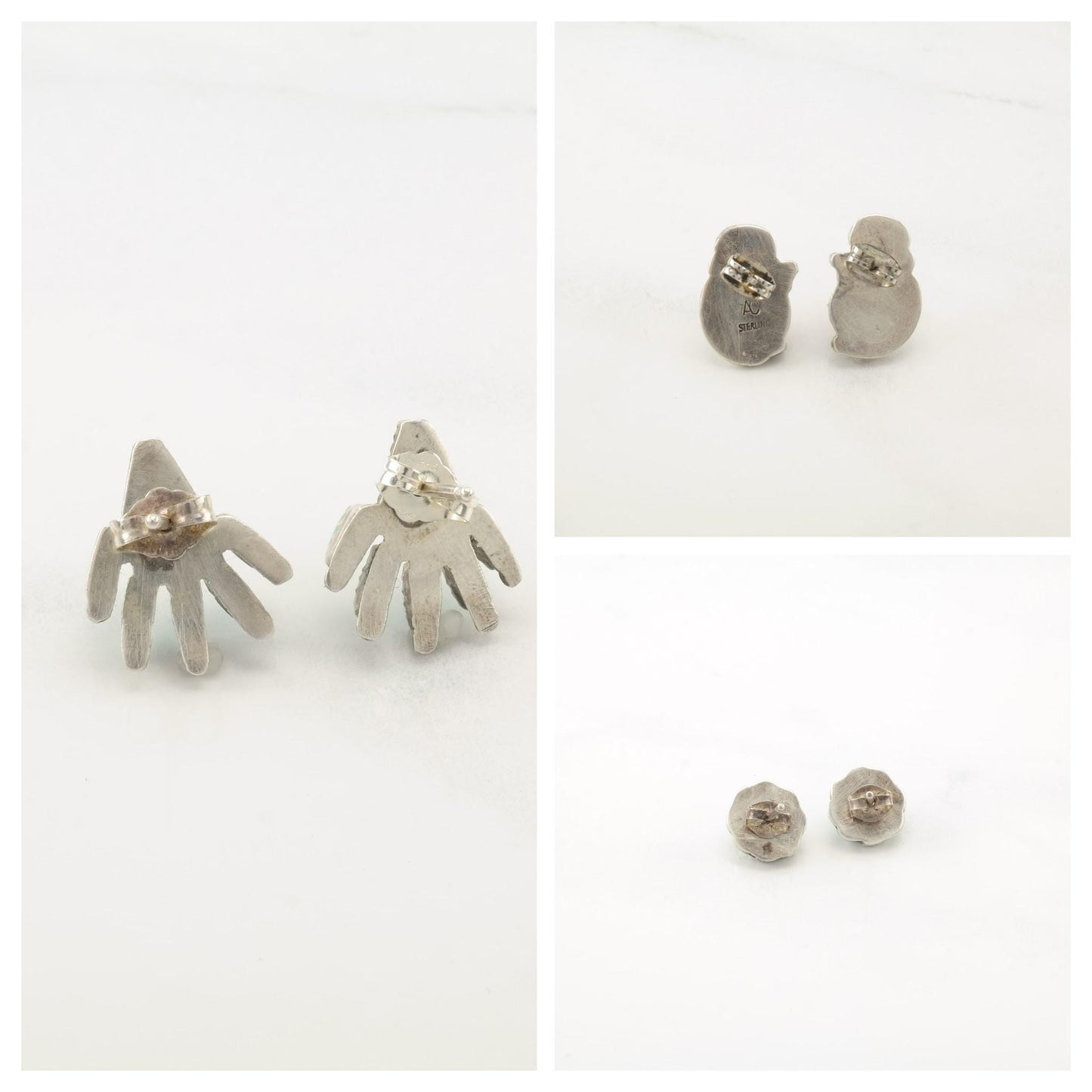 Choice of Vintage Native American Sterling Silver Stud Earrings