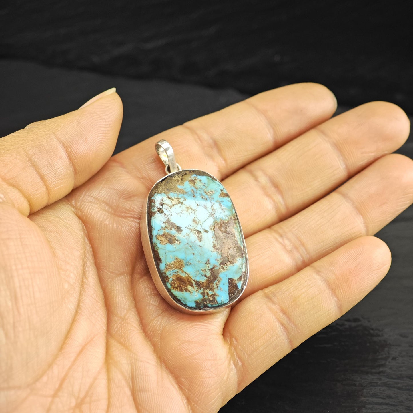 SW Turquoise Sterling Silver Pendant P3069