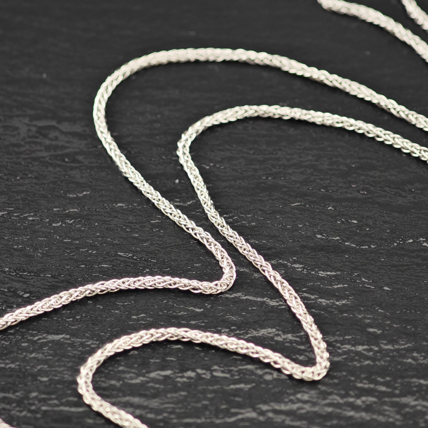Sterling Silver Minimalist 1mm Foxtail Snake Chain Necklace 22" N2649