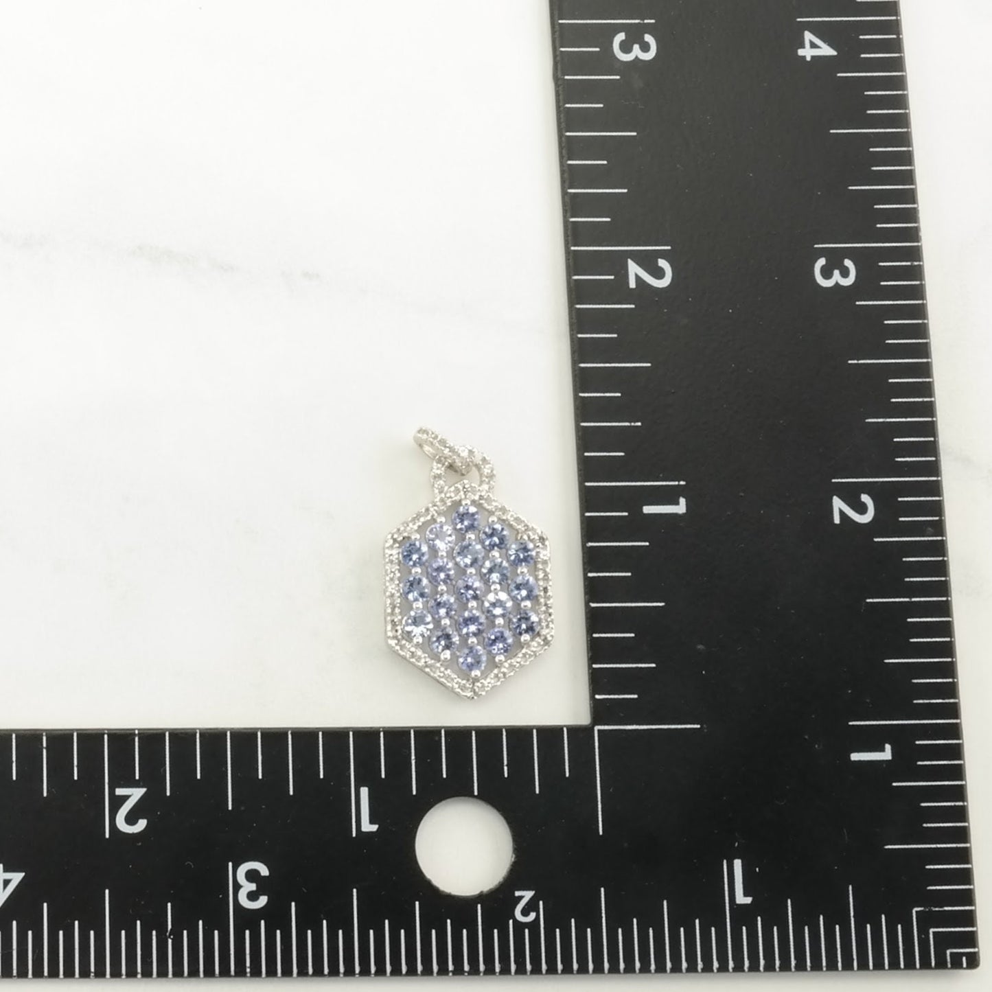 Vintage Tanzanite Spinel Sterling Silver Pendant