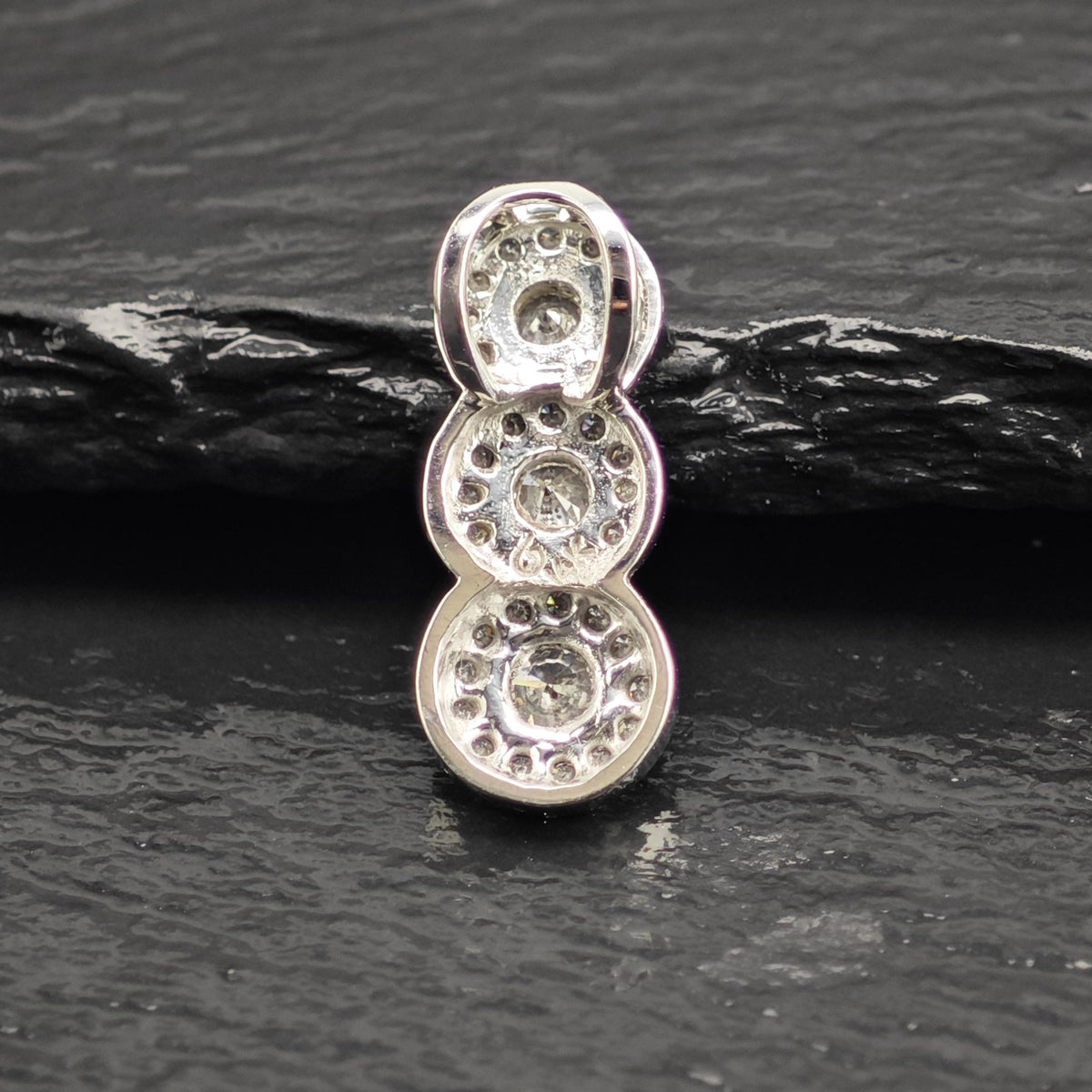 2/3 cttw Diamond Cluster, 14K White Gold Pendant P3108
