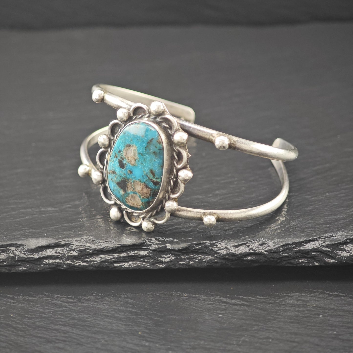 Southwest Sterling Silver Turquoise Cuff Bracelet