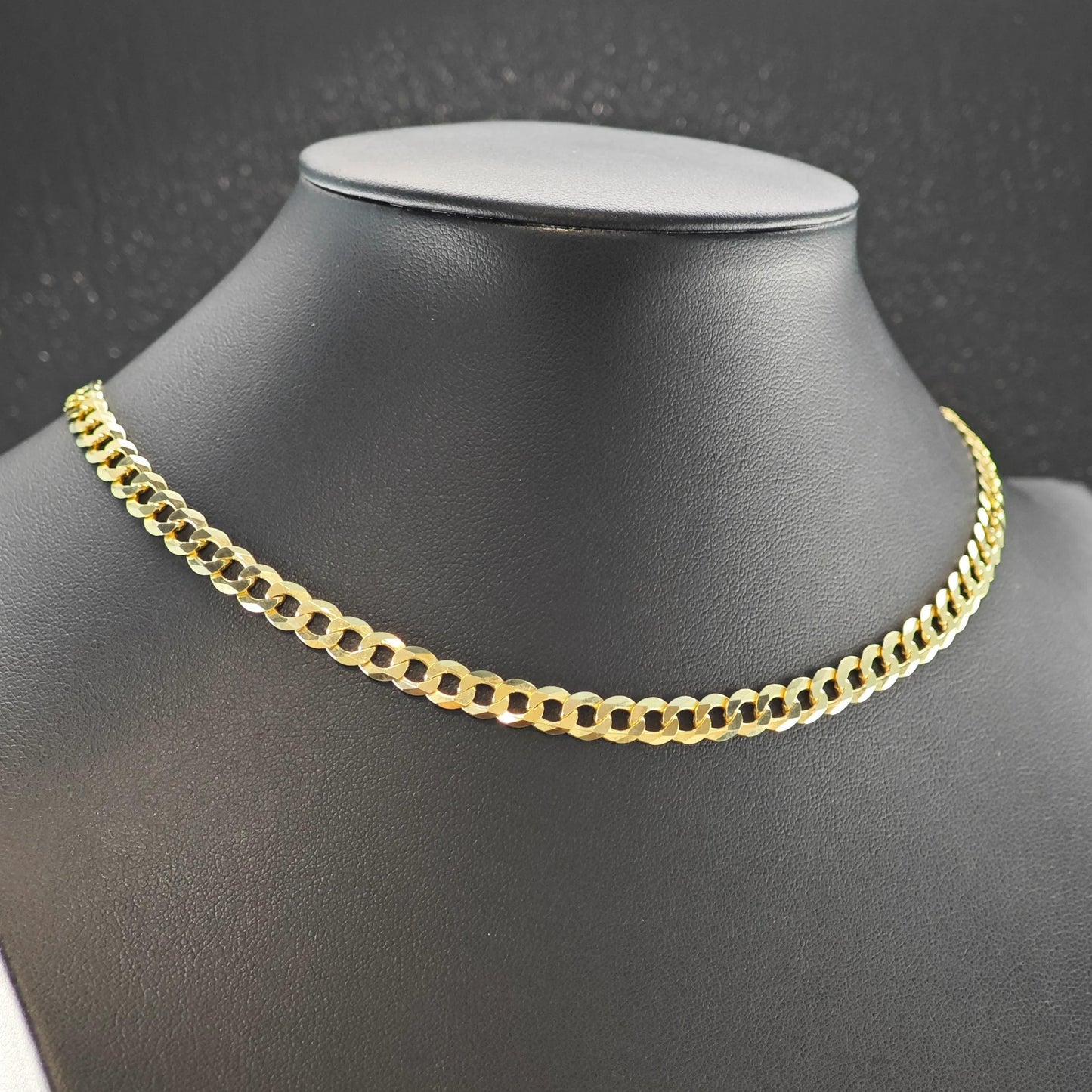 Sterling Silver Gold Plated 6mm Cuban Chain Necklace 22" N2655