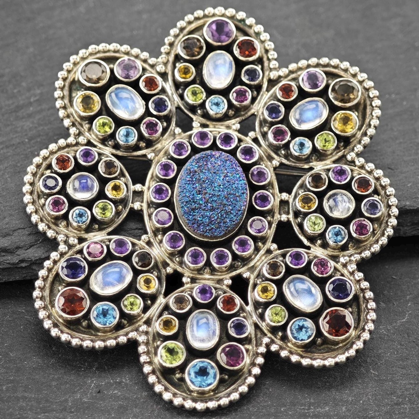 Large Nicky Butler Sterling Silver Brooch Pendant