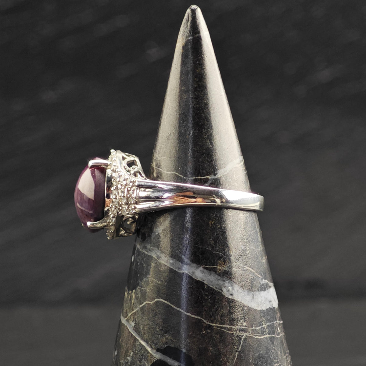 Star Ruby Sterling Silver Ring Sz 7 R6723