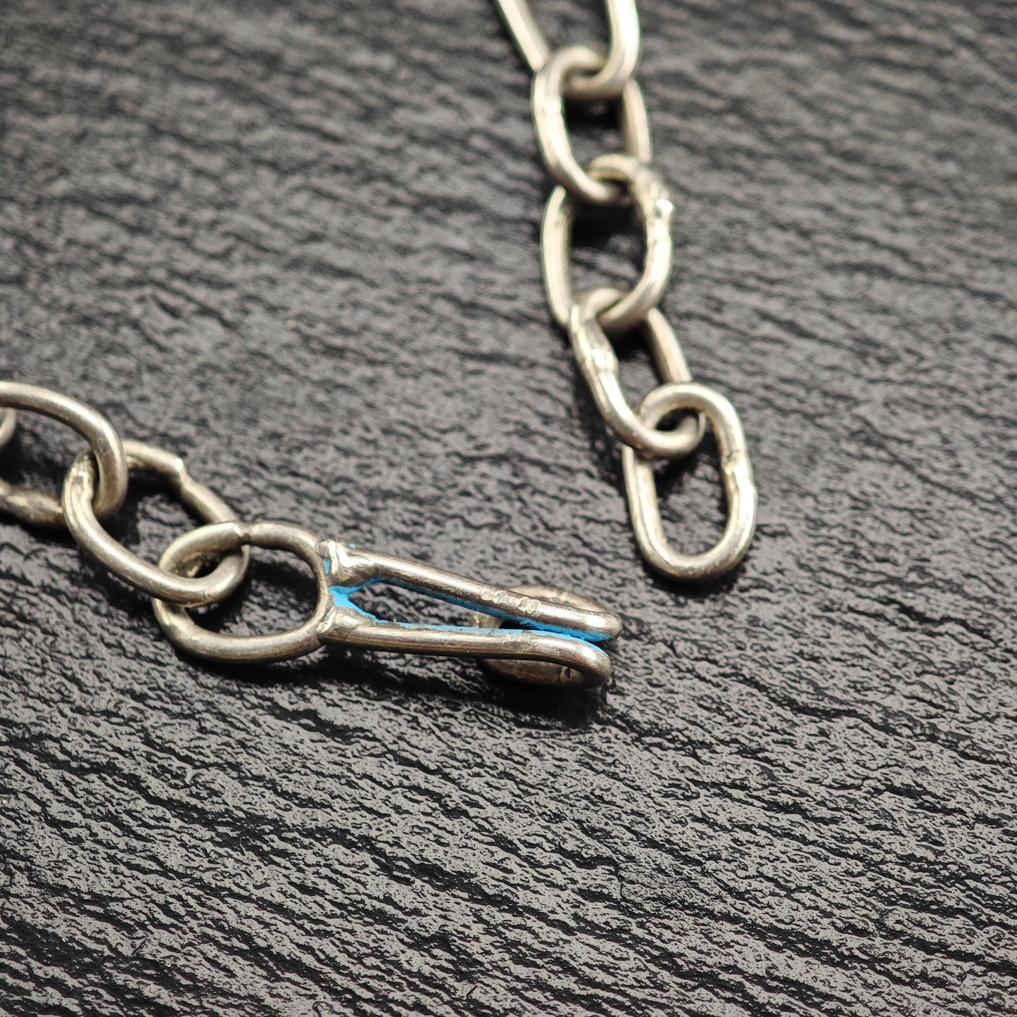 VMB Vintage Blue Turquoise Cluster Necklace in Sterling Silver