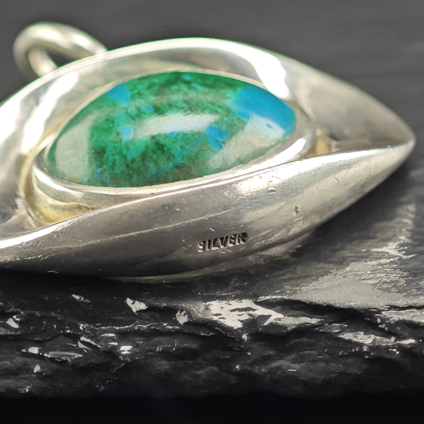 Chrysocolla Pendant Sterling Silver P3059