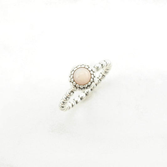 Pandora Silver Ring Gemstone Sterling Pink Size 5 1/4