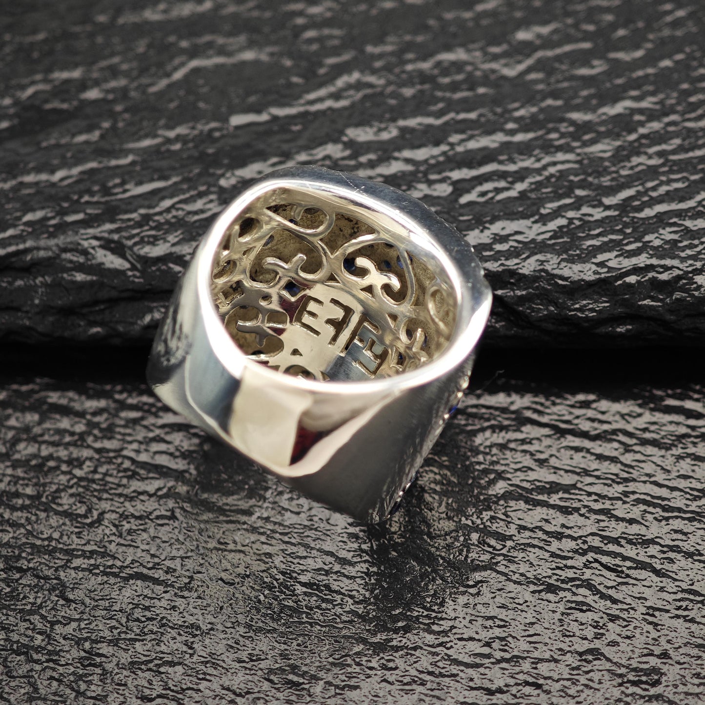 EFFY Sapphire Ring 2ctw Sterling Silver Ballisima Splash R5786