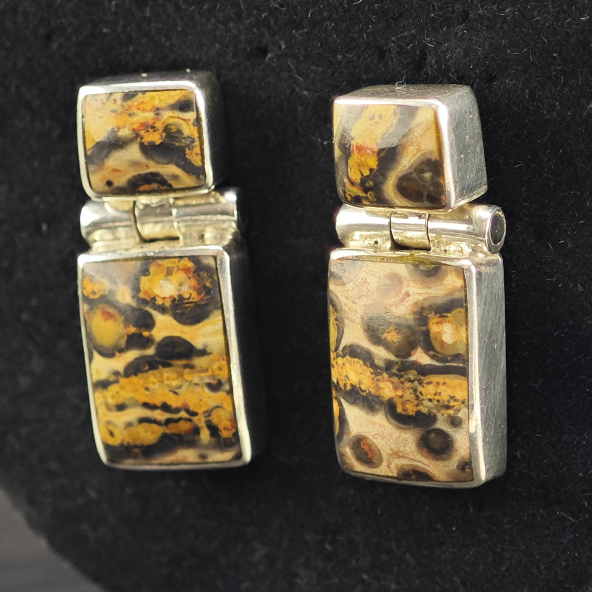 Jasper Hinged Dangle Stud Sterling Silver Stud Earrings ER3210