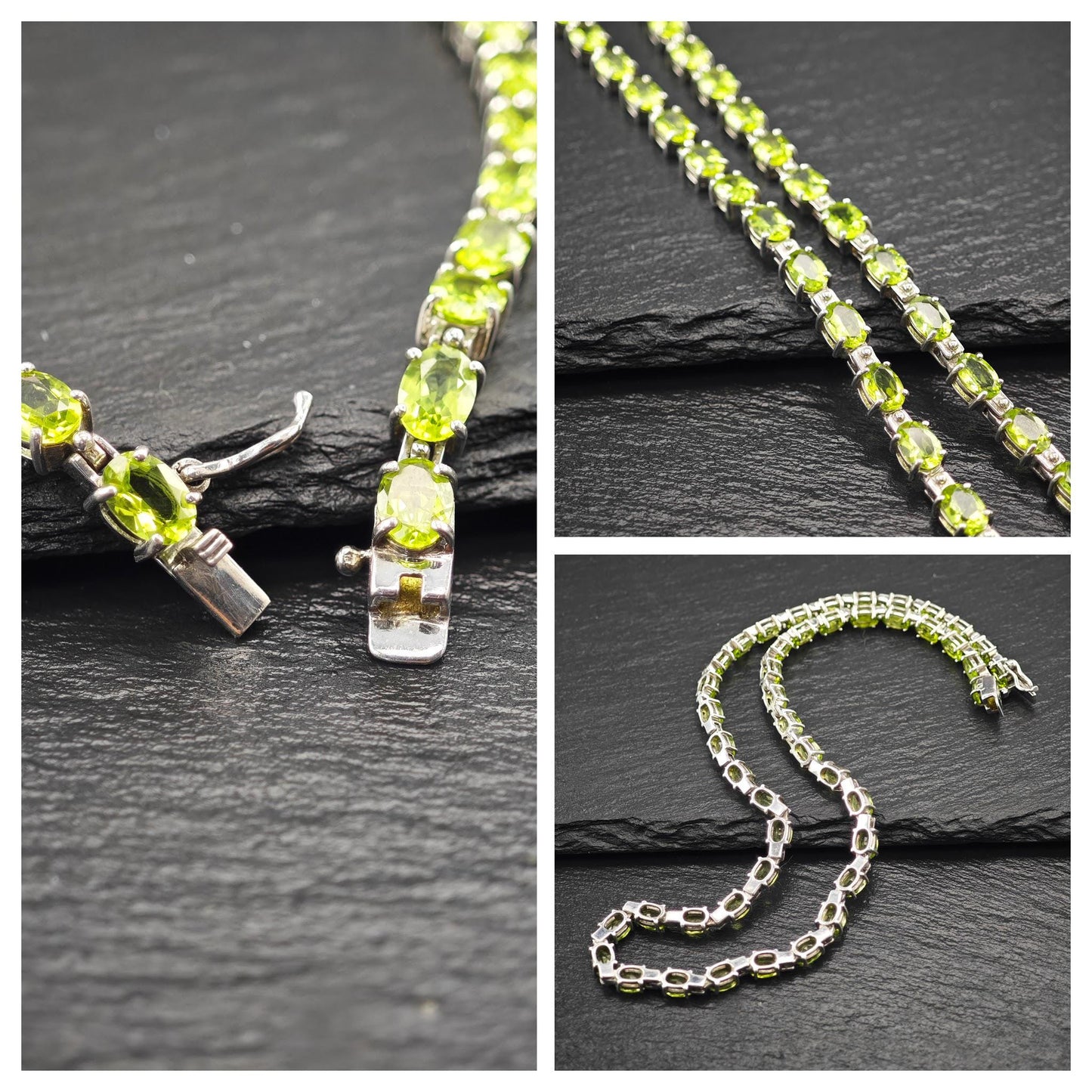 Choice of Gemstone, Topaz, Peridot Necklace Sterling Silver N2475B