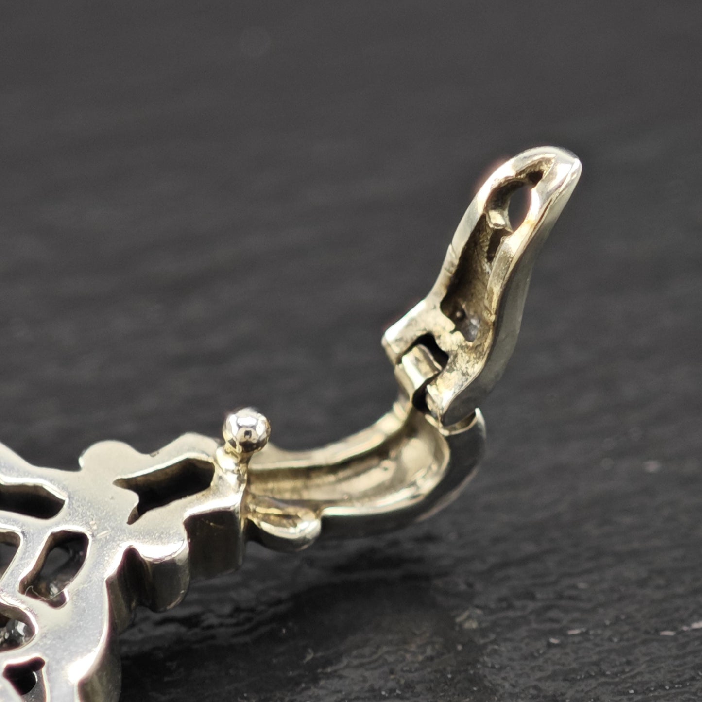 18K Gold Accent Amethyst Key Pendant Samuel Benham Sterling Silver