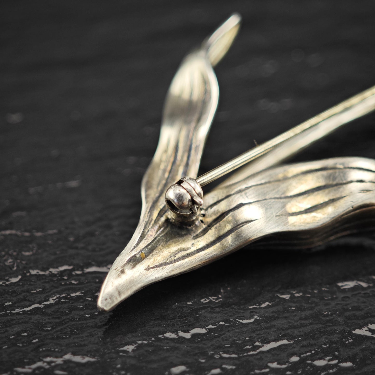 Floral Sterling Silver Brooch Pendant - Elegant MFA Design