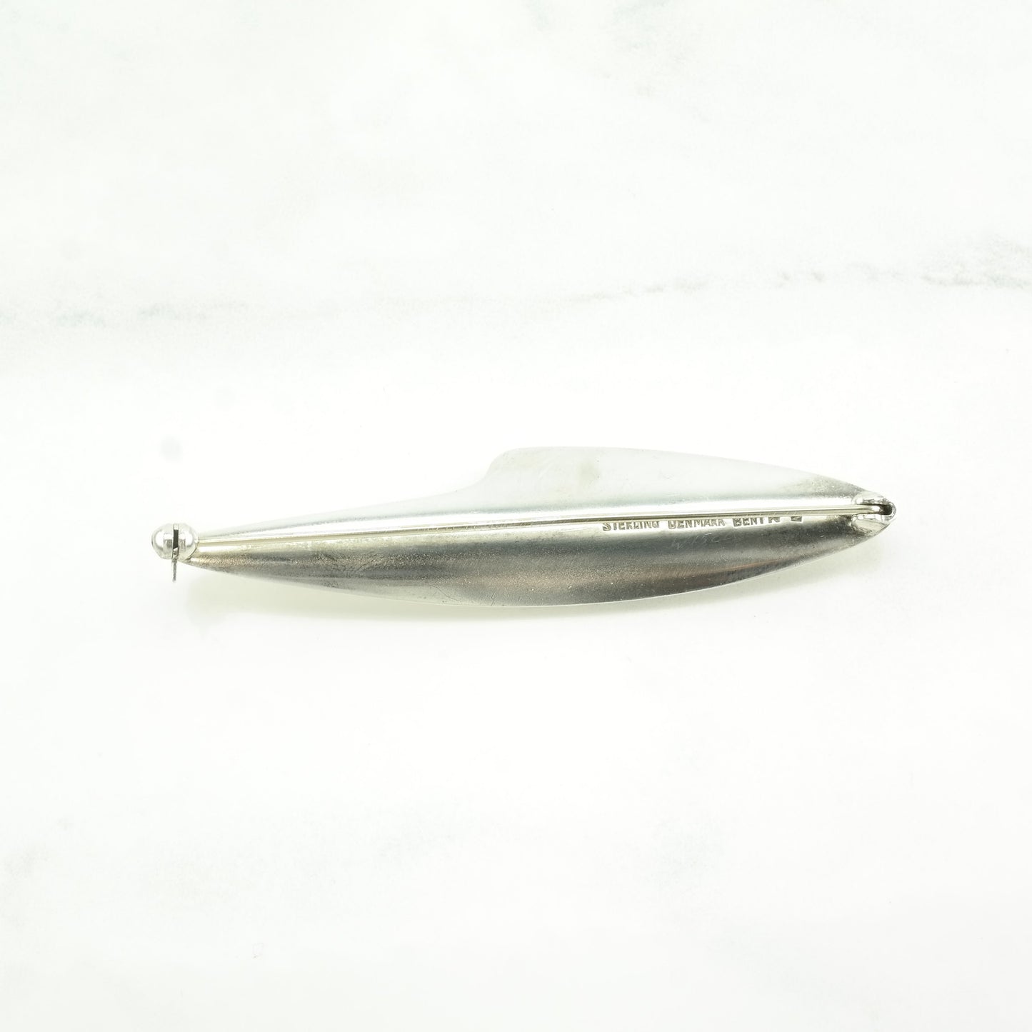 Vintage Bent Knudsen Denmark Sterling Silver Brooch Abstract