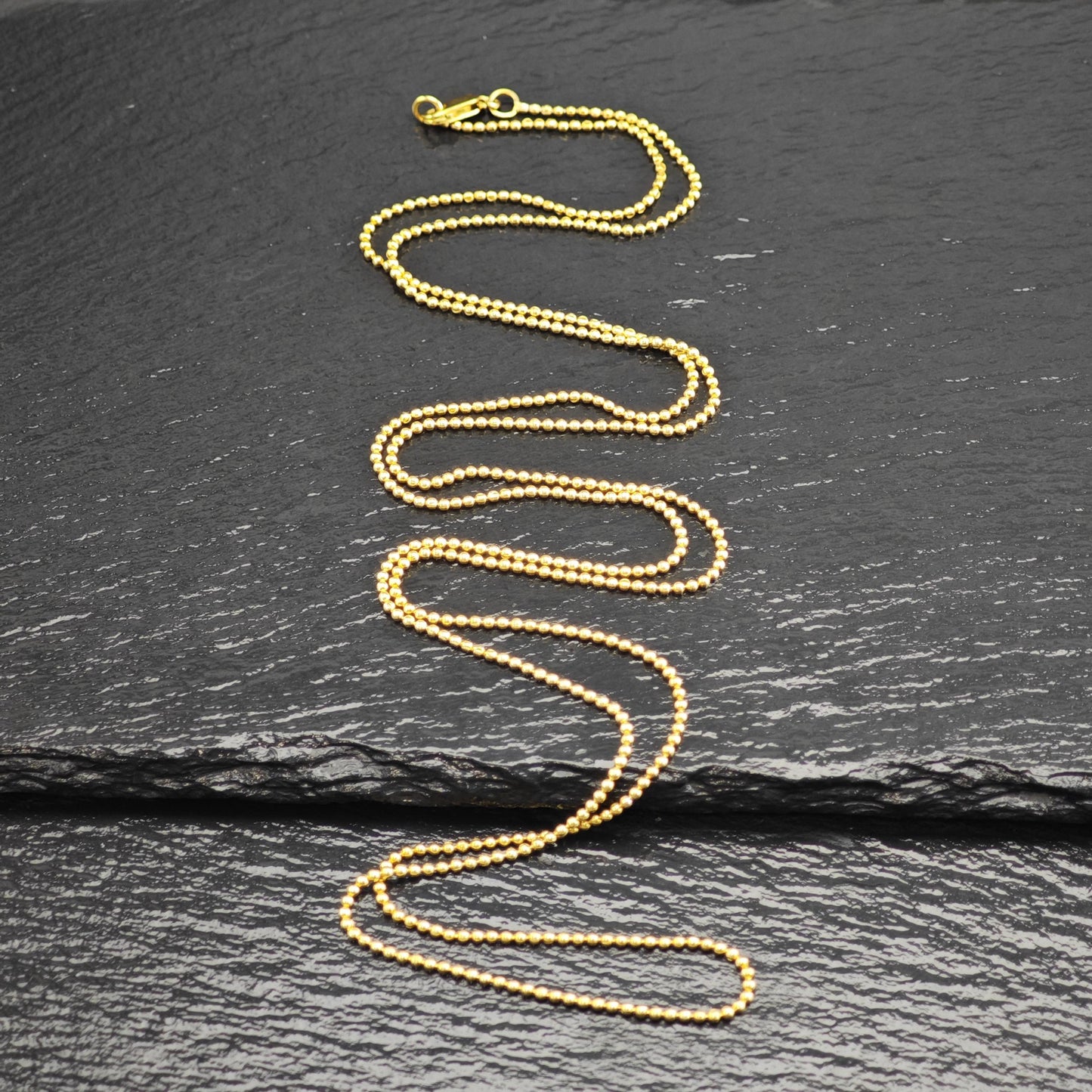 Choice of Gold Plated Ball Chain Sterling Silver Necklace N2756