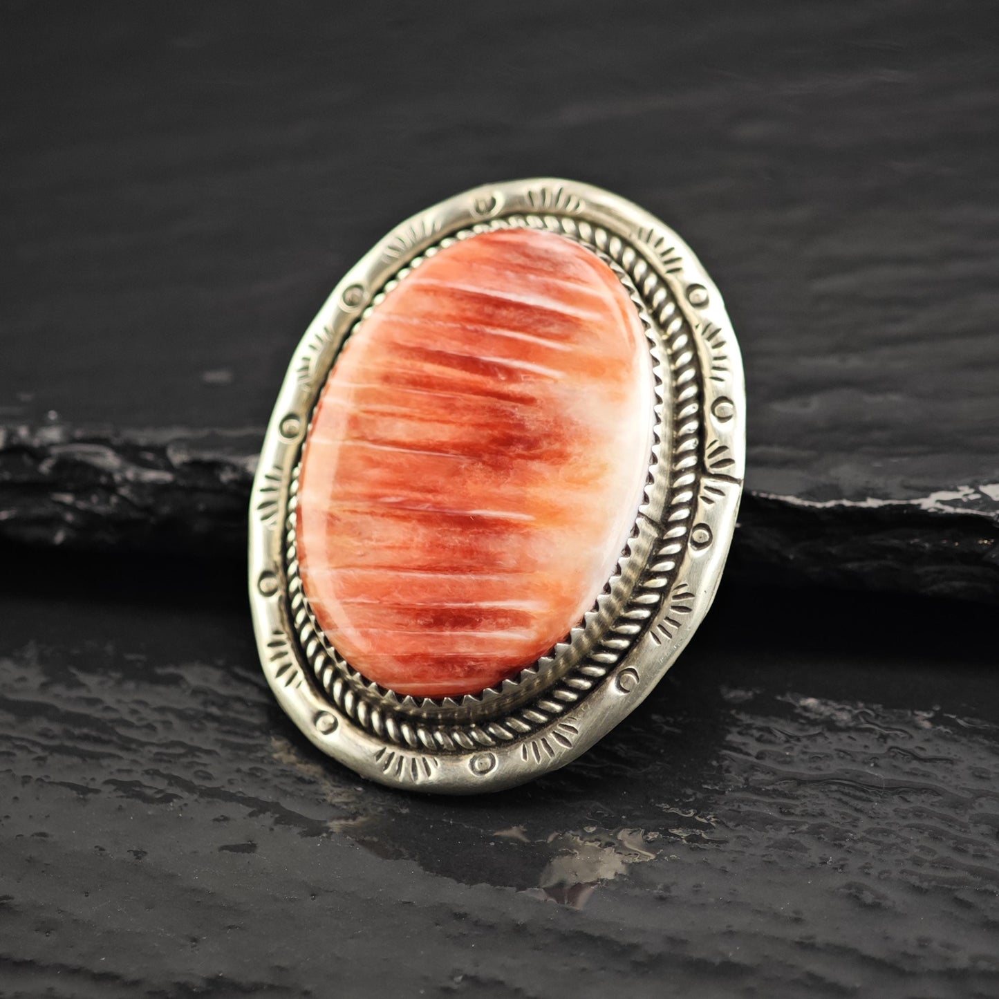 SW Spiny Oyster Shell Pendant/Brooch Sterling Silver P3067