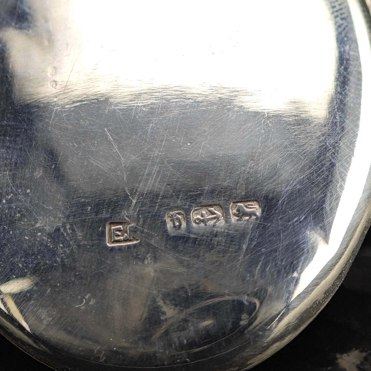 1882 England Repousse Locket Sterling Silver Pendant P3091