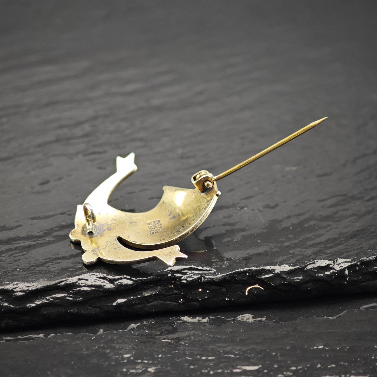 Norwegian Enamel Sailboat Sterling Silver Brooch/Pendant B2280