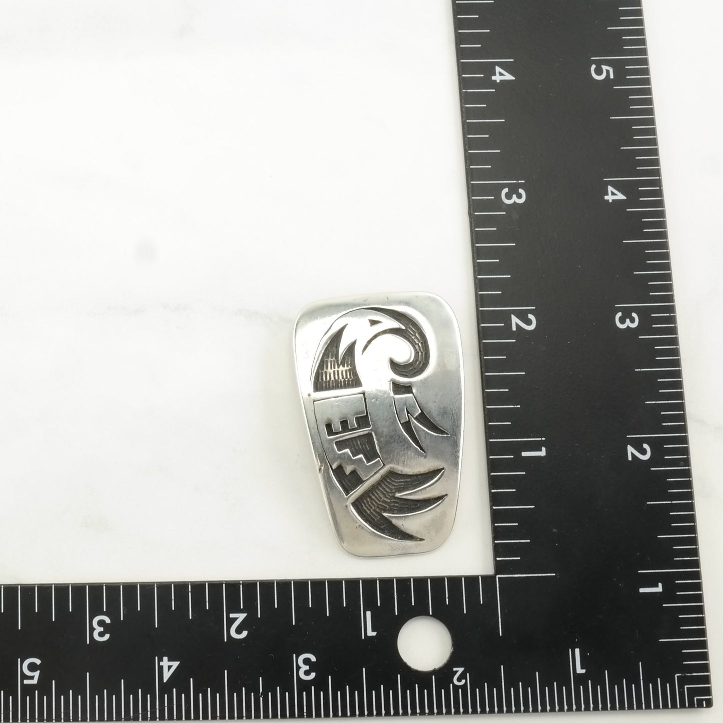 Native American Overlay Sterling Silver Pendant