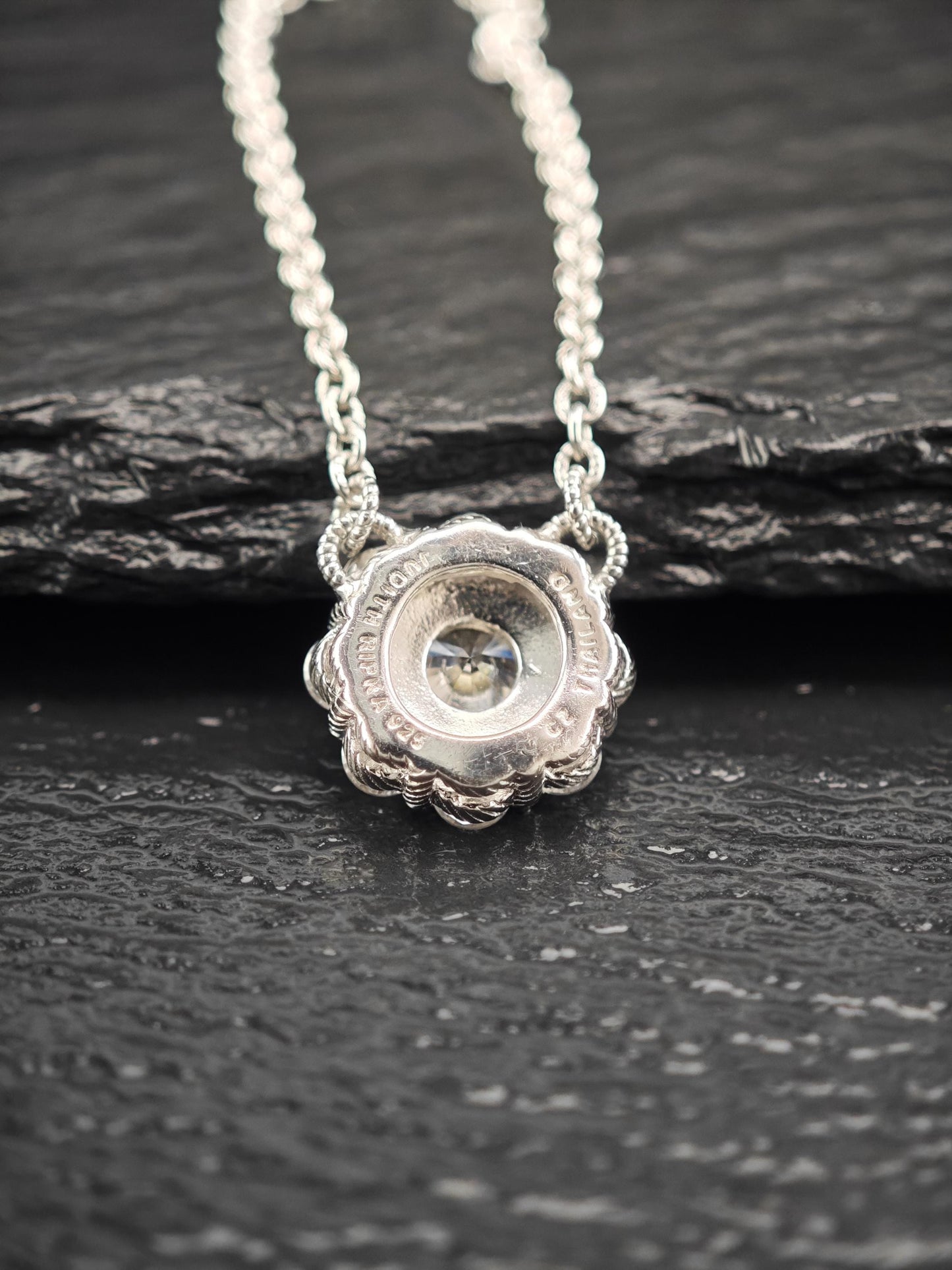 Judith Ripka DQCZ, Floral Necklace Sterling Silver N2525