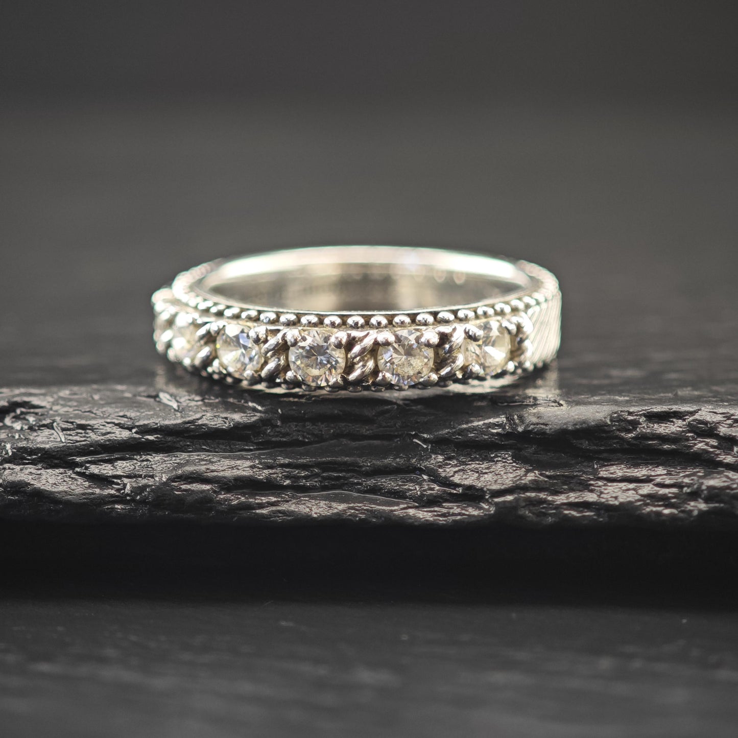 Judith Ripka CZ Band Sterling Silver