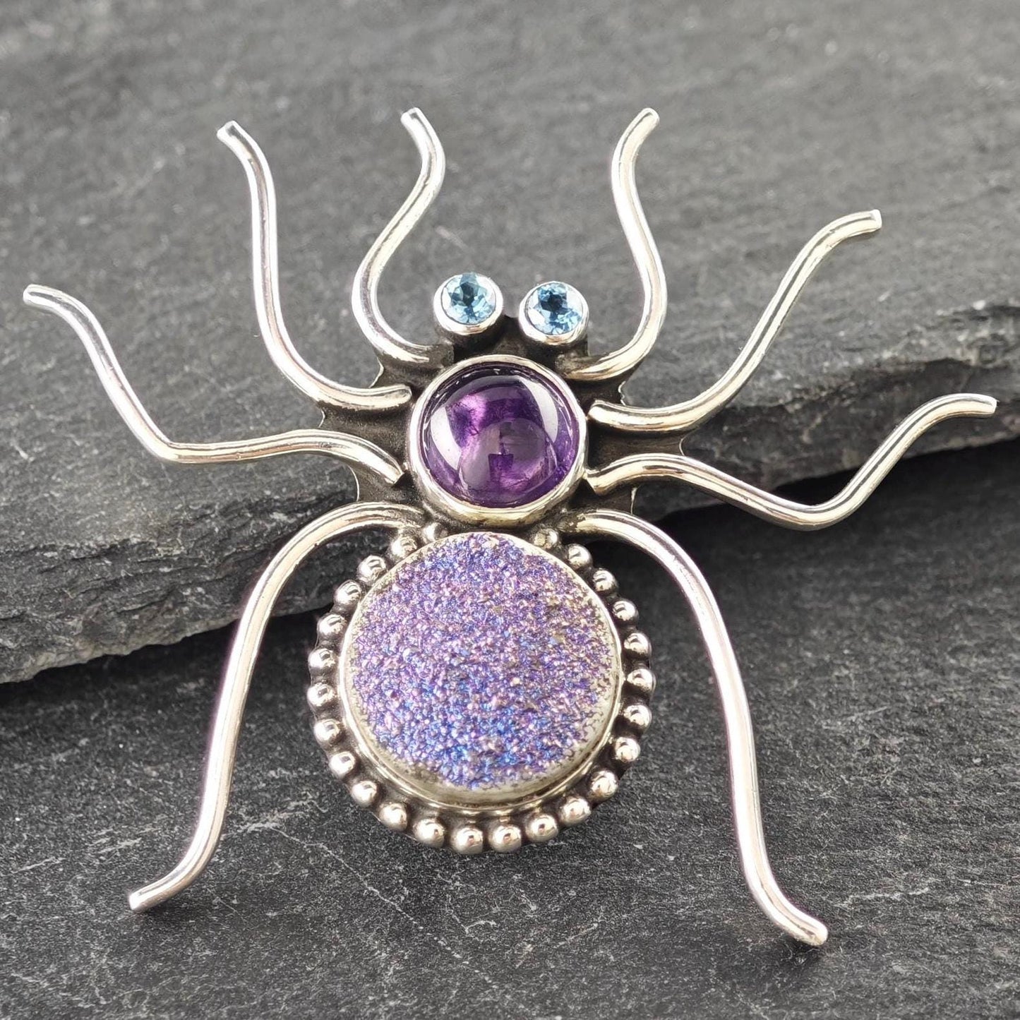 Nicky Butler Sterling Silver Spider Brooch