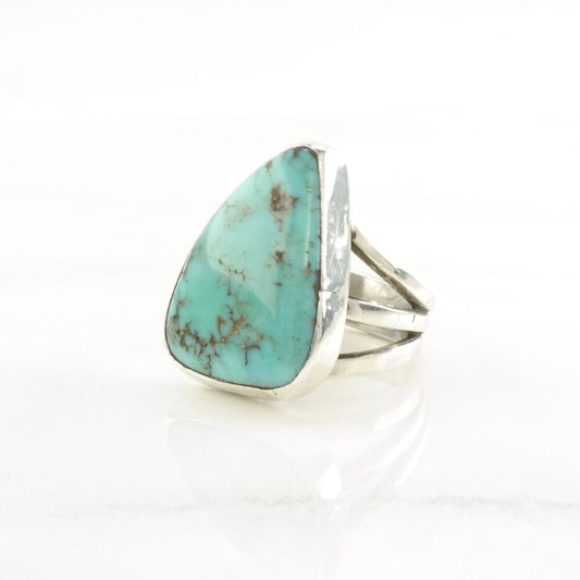 Sterling Silver Ring Turquoise Blue Size 6 1/4