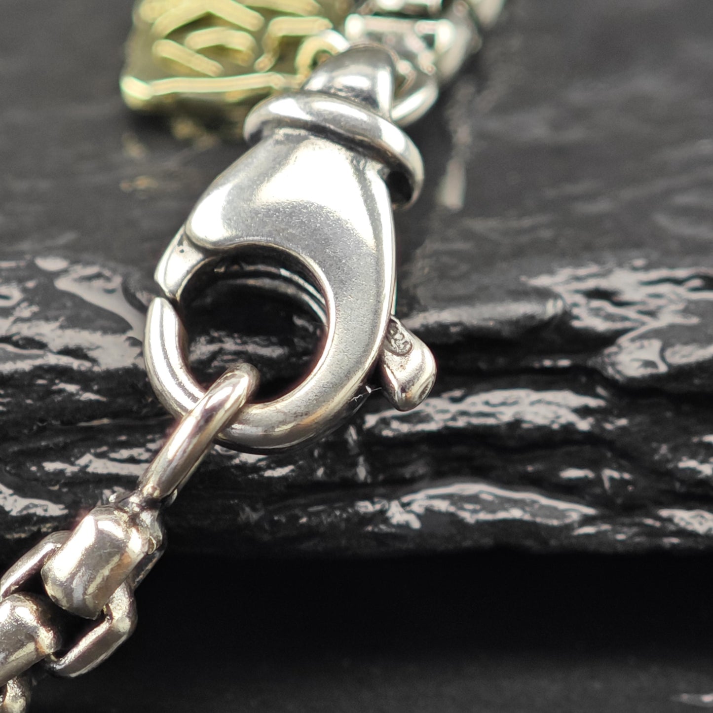 Vintage David Yurman Sterling Silver, 14K Gold Tag 3.6mm Box Chain Necklace