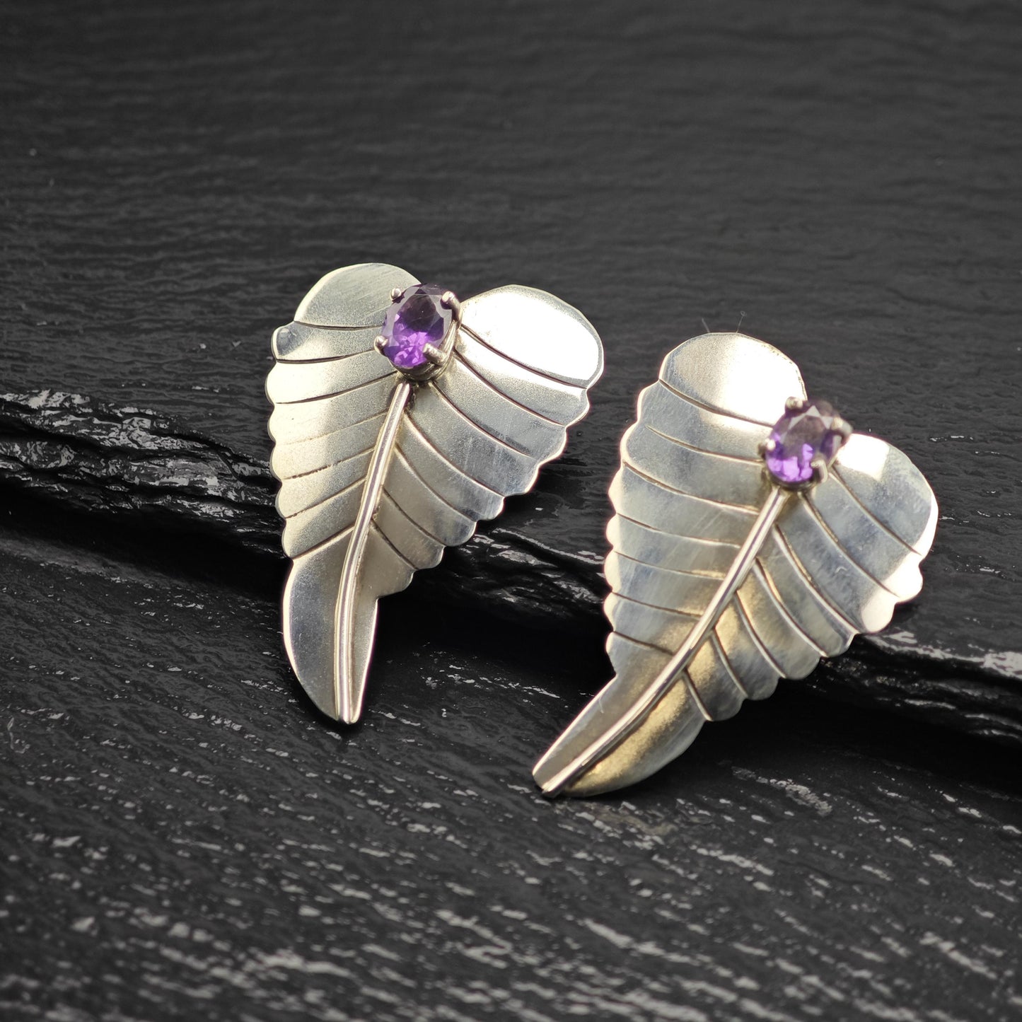 Amethyst Sterling Silver Earrings ER3110