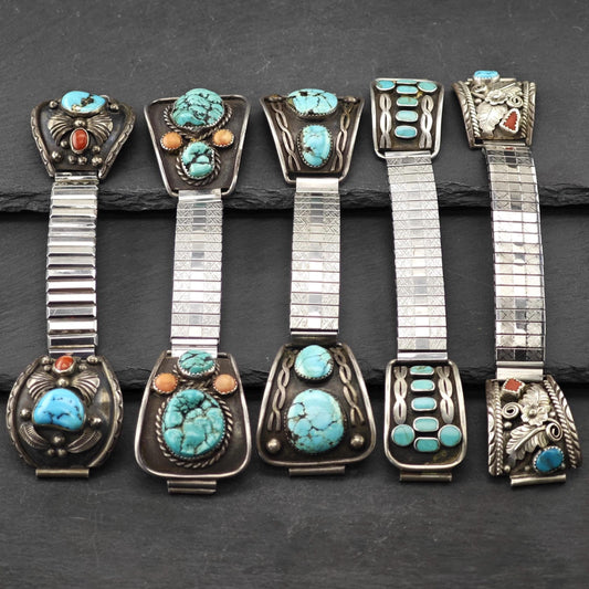 Choice of Vintage Native American Sterling Silver Watch Extenders