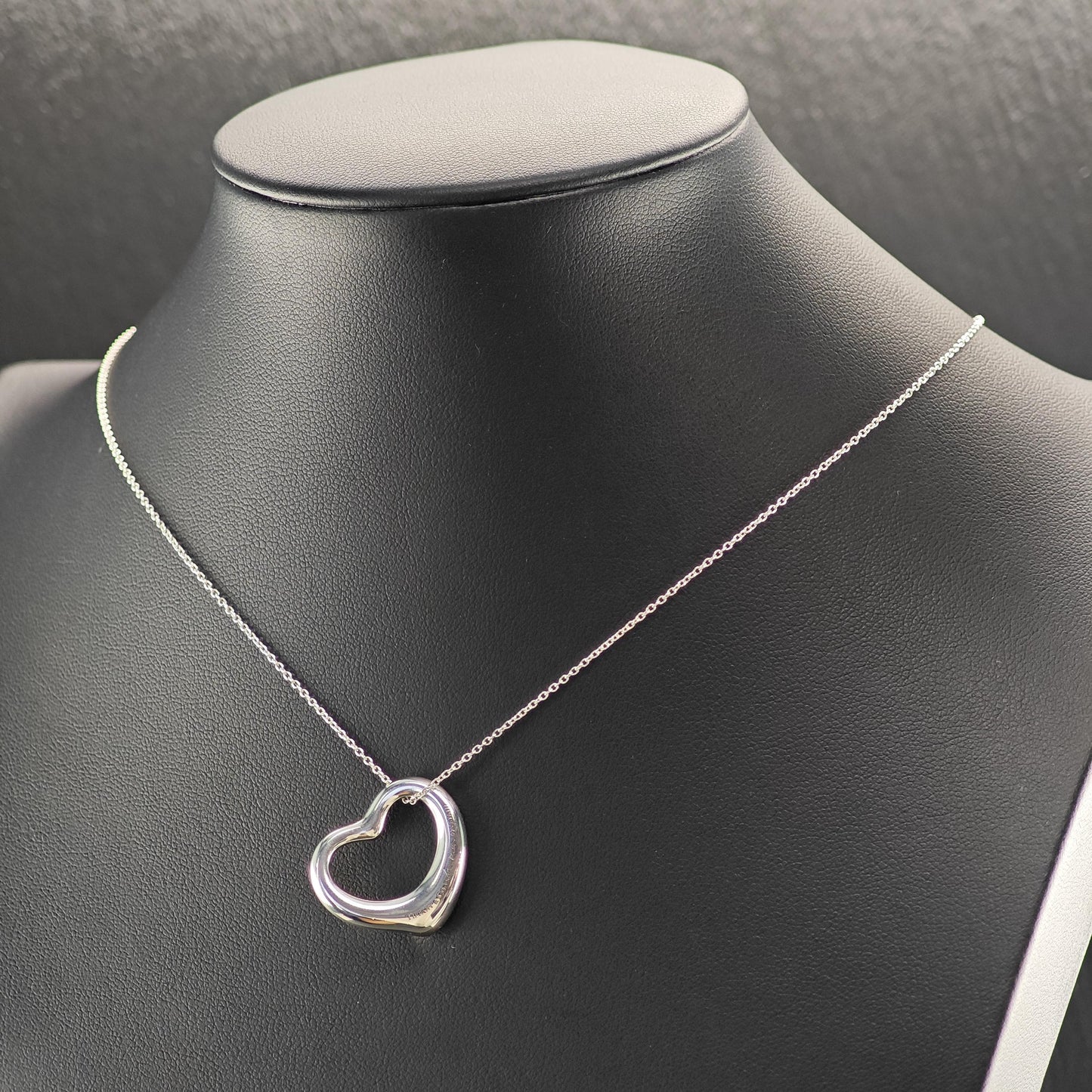 Tiffany Heart Medium Size Necklace Sterling Silver