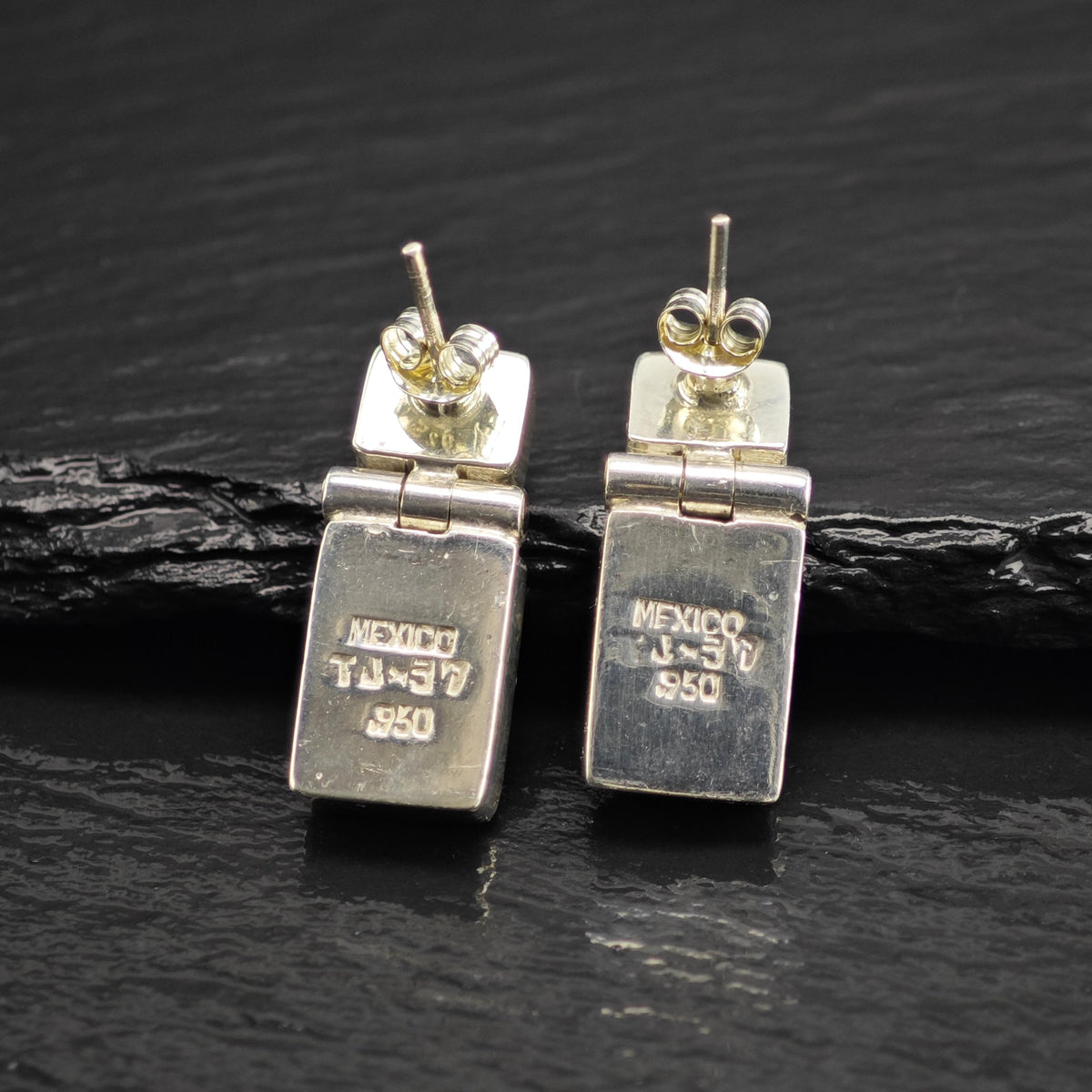 Jasper Hinged Dangle Stud Sterling Silver Stud Earrings ER3210