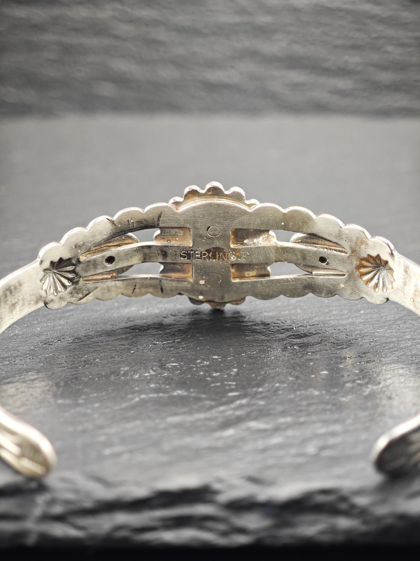 Native American, Turquoise Cuff Bracelet Sterling Silver