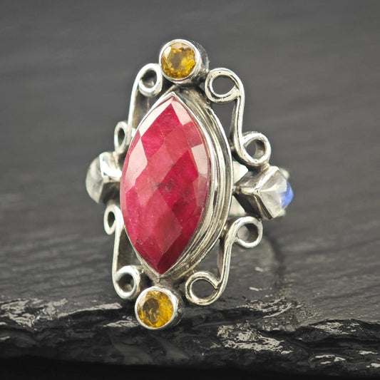 Nicky Butler Sterling Silver Ring - Vintage Gemstone Size 8