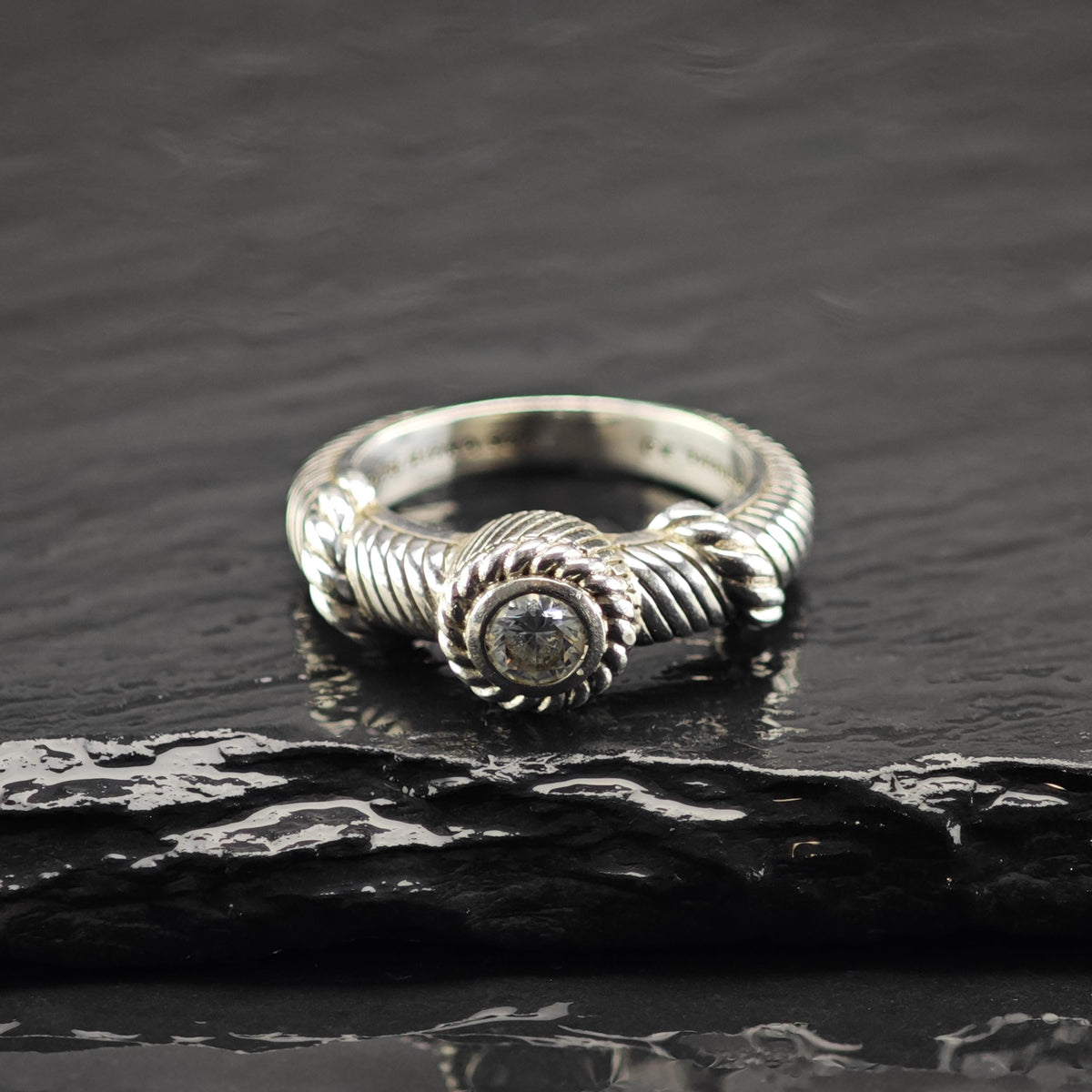 Choice of Judith Ripka CZ Band Sterling Silver Sz 5 & 6 R6829