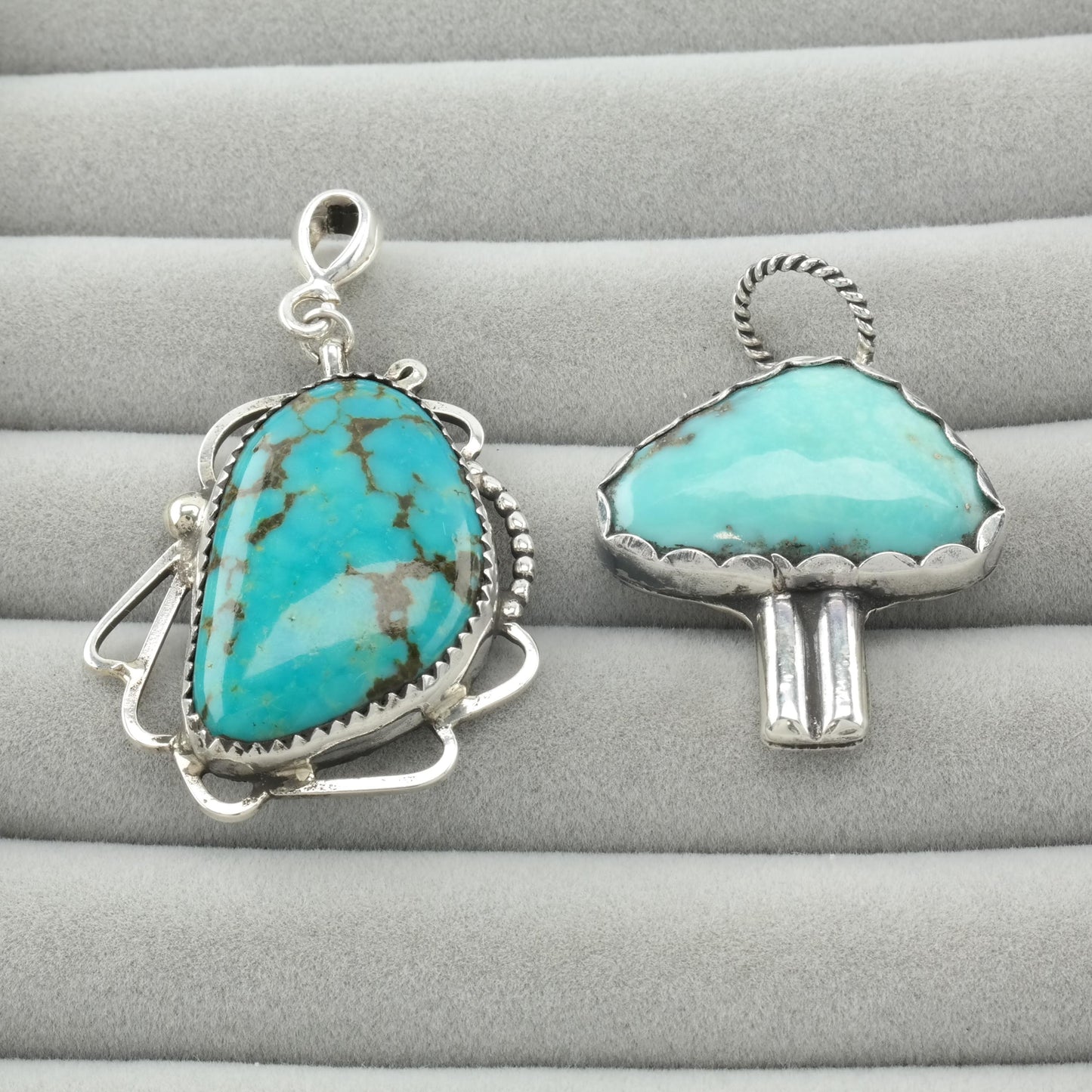 Vintage Southwest Turquoise Sterling Silver Pendant