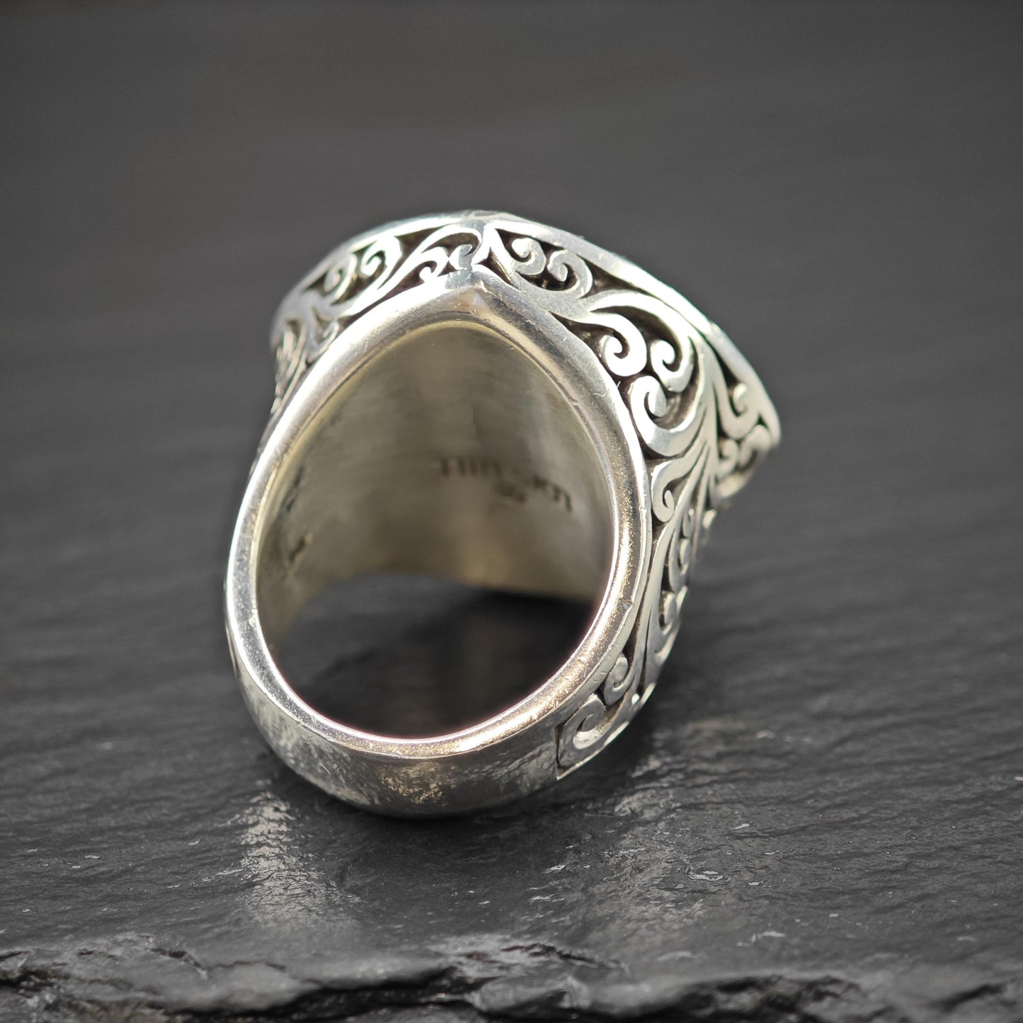Lois Hill Filigree Lg Ring Sterling Silver Sz 7