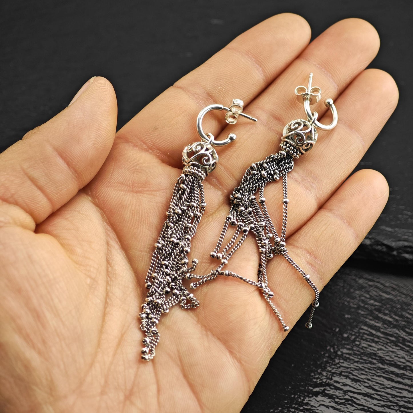 Vintage Pandora Stud/Dangle Sterling Silver Earrings ER3174