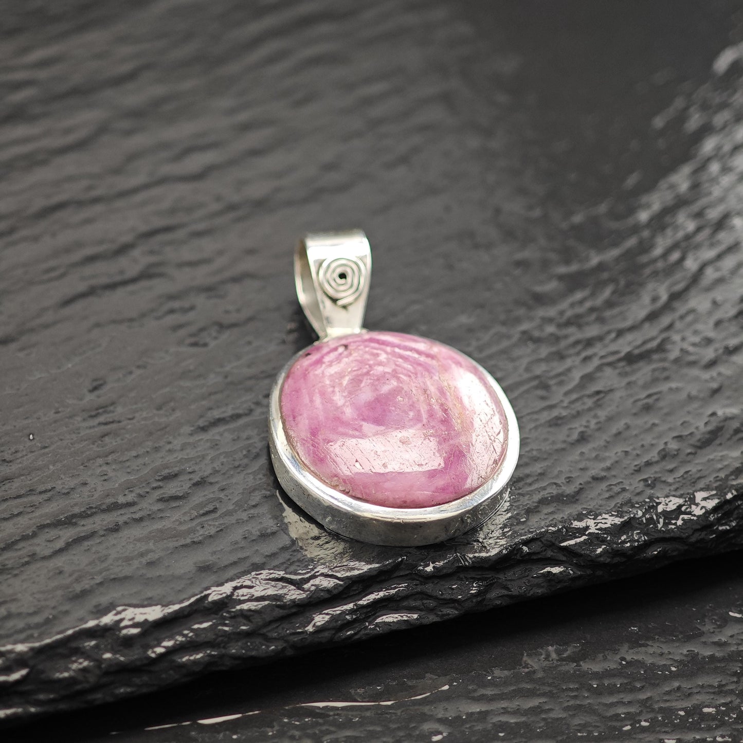 Ruby Corundum Pendant Sterling Silver P2763
